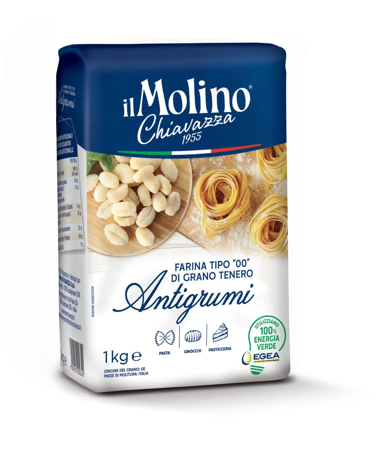 Tepung gandum lembut 100% alami berkualitas tinggi 00 ANTIGRUMI Ideal untuk penggunaan profesional buatan Italia
