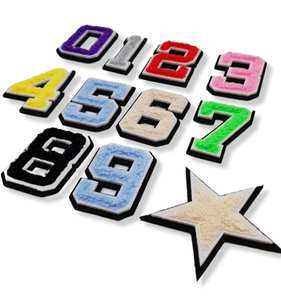 Parches y Emblemas de Letras Bordadas a Mano en Chenilla para Ropa, Estilo Cosido, para Sombreros y Bolsos - Product Image 1