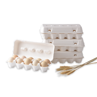 Cartons à œufs en papier biodégradable, nouveau design 10 alvéoles, boîtes à œufs pour œufs biologiques, pulpe moulée, vente en gros d'usine OEM/ODM