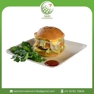 Assiettes carrées jetables biodégradables en feuille de palmier de qualité supérieure Vaisselle de qualité supérieure Fêtes Occasions Assiette à dessert Type Inde - Product Image 6