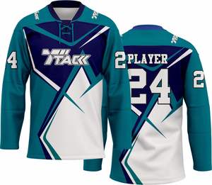 Maillot de hockey sur glace en polyester respirant de haute qualité, personnalisé OEM, 2025, unisexe adulte, vêtements de sport en gros - Product Image 3