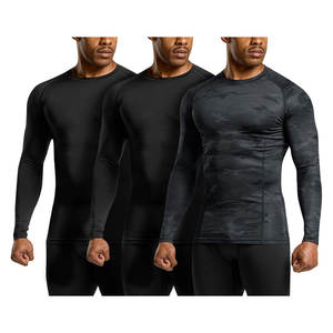 Custom OEM Men Rash Guard Quick Dry <b>Compression</b> Top Long Sleeve Fitness Gym MMA Surfing Sportswear 2025 - Product Image 5
