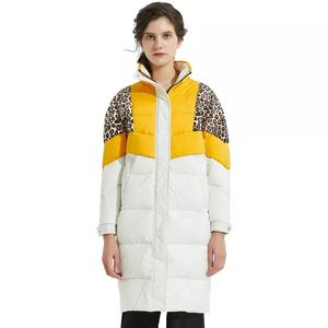 Abrigo grueso con capucha para mujer, chaquetas con capucha de Color contrastante, de invierno, cálidos, con leopardo - Product Image 1