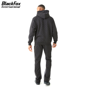 Survêtements d'extérieur en tissu écologique de la plus haute qualité pour hommes, survêtements à capuche de couleur noire, avec strass, faites votre propre tenue pour adultes solide - Product Image 2