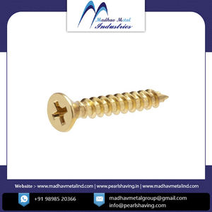 Vis en laiton de taille personnalisée en aggloméré d'acier au carbone jaune à bas prix en gros d'usine - Product Image 3