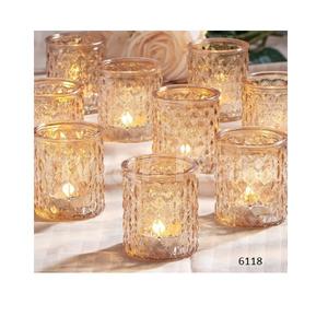 Votive <b>Tealight</b> Clear Glass Candle <b>Holder</b> for Wedding Decor Table Showpiece Home Decor and Holiday Decor Table Showpieces - Product Image 3