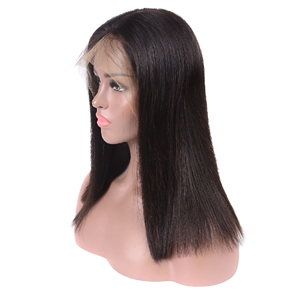 Perruques sans colle de cheveux humains droits uniques de haute qualité professionnels avant dentelle originale - Product Image 6