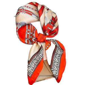 New Cheap Price Custom Logo Printed Square Silk Satin <b>Head</b> <b>Scarf</b> <b>Bandana</b> Dot Solid Plaid Striped <b>Bandana</b> <b>Scarves</b> - Product Image 4