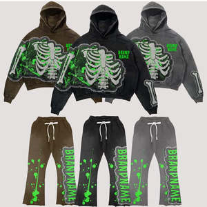 Survêtements streetwear à capuche personnalisés en gros directement de l'usine, unisexe, 100% coton molletonné respirant, logo et design personnalisables - Product Image 2