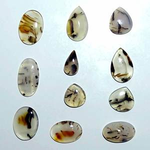 Belle pierre précieuse de quartz en vrac de cabochon d'agate naturelle du Montana pour la fabrication de bijoux en forme de mélange en gros - Product Image 4