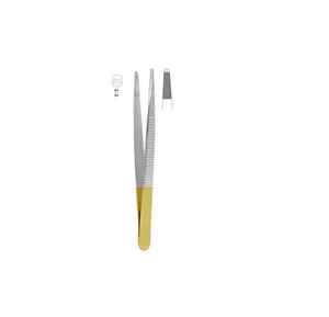 Pinzas Quirúrgicas Manuales de Acero de Alta Calidad Caronia, Juego de Instrumentos Quirúrgicos Rectos Dentados Semi-Dorados, Certificación CE - Product Image 4