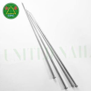 Clavos de hierro brillante de acero de 11,6 pulgadas Tipo de vástago liso para construcción de edificios de madera Precios competitivos Fábrica de Vietnam - Product Image 1