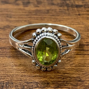 2.6 Grams Vintage <b>Peridot</b> Statement <b>Ring</b> Gold Plated Gemstone Bezel Set IGI Certified for Everyday Wear and Weddings - Product Image 1