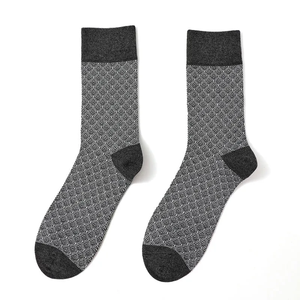 Calcetines de Hombre de Color Liso al por Mayor, Diseño Clásico, Calcetines de Vestir de Algodón, Secado Rápido, Logotipo en la Parte Inferior, Calcetines Deportivos Tejidos para Caballeros - Product Image 1