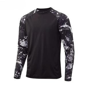 Camo manga larga pesca camisa hombres poliéster secado rápido UPF 50 transpirable Sudadera con capucha - Product Image 5