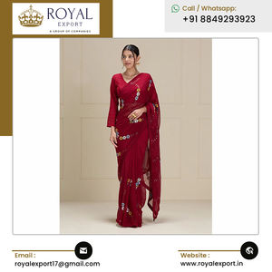 Conception attrayante Wedding and Party Wear Séquence Flower Gotta Work Heavy Georgette Saree à vendre - Product Image 2