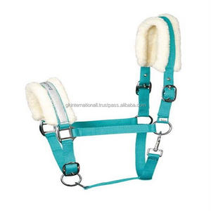 Halter de nailon de alta calidad con relleno de lana suave visón colorido en collar de cabeza fabricante de hardware inoxidable en India - Product Image 6