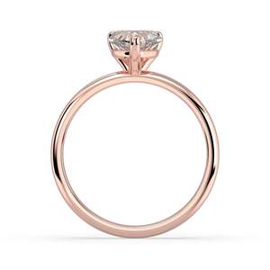 Anillo de Compromiso Solitario con Forma de Corazón para Mujer - Product Image 6