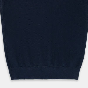 Personnalisable Homme 100% Coton Pull Col V Sans Manches Marine Solide Motif Respirant Anti-Rides Anti-Rétrécissement Avant Logo ODM - Product Image 6