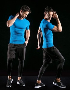 Athletic Wear Men Sport Fitness Bodybuilding Gym t <b>Shirt</b> <b>Compression</b> <b>Shirts</b> - Product Image 5