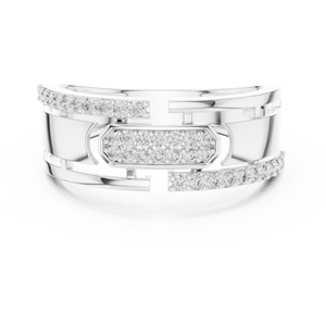 Anillo de Compromiso de Diamantes Premium con Brillantes Diamantes Redondos |   Anillo de Joyería Fina Clásico para Novia - Product Image 4