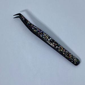 Pinzas para pestañas de acero inoxidable de calidad fina, pinzas para pestañas rectas y curvas, suministros para extensiones de pestañas - Product Image 2