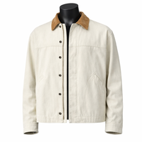 Veste en jean pour homme, coton lourd délavé, style streetwear, pour un usage quotidien
