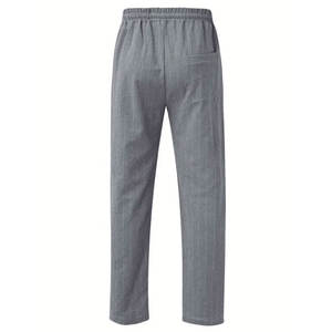 Pantalons en coton et lin pour hommes les plus vendus Confortables Nouveauté Design personnalisé avec taille mi-haute Qualité supérieure à prix avantageux - Product Image 5