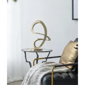 Modern Sculpture Silver-Plated Aluminum Tabletop Decor Irregular Base Antique Art Deco Polished <b>Gold</b> Aluminum Tabletop Decor - Product Image 2
