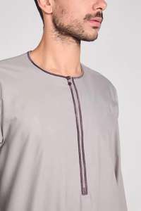 Factory Direct Sale Casual Breathable Hooded Jubba Thobe for Men Islamic Clothing Long Sleeve Arabia Fashion <b>Kaftan</b> Thobes - Product Image 5