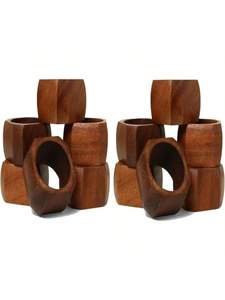 แหวนรองผ้าเช็ดปากไม้ คุณภาพเยี่ยม ราคาสมเหตุสมผล สำหรับตกแต่งโต๊ะอาหารในบ้านอย่างยั่งยืน เน้นวัสดุธรรมชาติ - Product Image 3