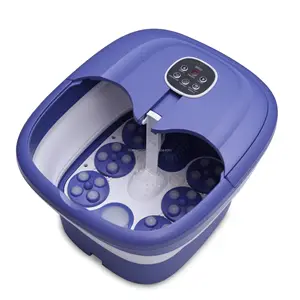 Factory Sales Pedicure Remote Control Motorized Bubble Collapsible Foot Spa Bath For Stress Relief