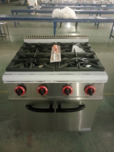 Chuyên Nghiệp Sang Trọng Nhà Bếp Thương Mại <span class=keywords><strong>Gas</strong></span> Phạm Vi Với 4-Burner Tủ Thép Không Gỉ Sàn-Thường vụ Công Nghiệp - Product Image 2