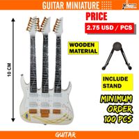Miniatura de madera guitarra y regalo handycraft guitarras triple cuello