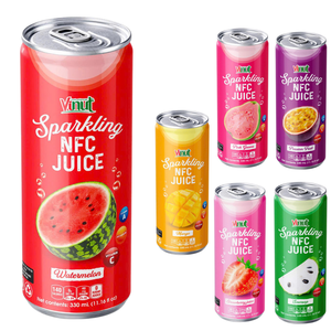 330ml Can Fruity Sparkling Watermelon Fruit Juice Wholesale Carbonated Drink VINUT Brand Low MOQ Private Label Free Sample 10