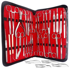 Premium Roestvrij Staal 42 Stuks Ons Kleine Chirurgie Chirurgische Instrumenten <span class=keywords><strong>Kit</strong></span> Herbruikbare Algemene Chirurgie Instrumenten Set