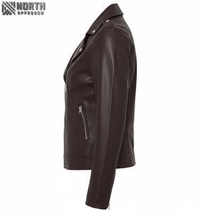 2025 mode femmes en cuir véritable veste hiver respirant personnalisable à manches longues - Product Image 3