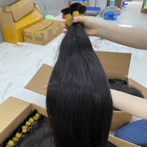 ผมต่อแบบชาวเวียดนามผมมนุษย์ผมตรงยาวสีดำธรรมชาติ - Product Image 4