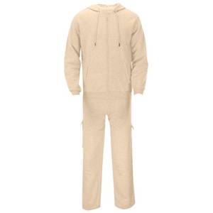 Ensemble de survêtements pour hommes Athletic 2 pièces uni décontracté avec fermeture éclair tenue de jogging à manches longues pour hommes - Product Image 5