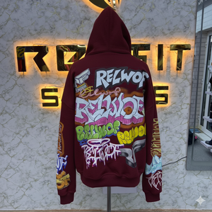 Hoodie à fermeture éclair de style sportif, coupe parfaite, nouveau modèle, impression personnalisée, fabrication en usine, prix abordable, unisexe, 100% coton, hiver - Product Image 2