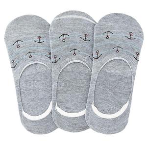 Men's Loafer <b>Socks</b> Pack Of 3 (Z260) - <b>Grey</b> - Product Image 1
