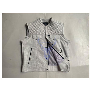 100% Chaleco de motorista de cuero genuino para hombres a prueba de viento transpirable y Reversible accesorios de motocicleta de invierno - Product Image 3