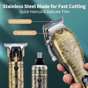 Tondeuse professionnelle sans fil à lame en T pour le nez et la barbe, tondeuse électrique pour hommes et barbiers - Product Image 6