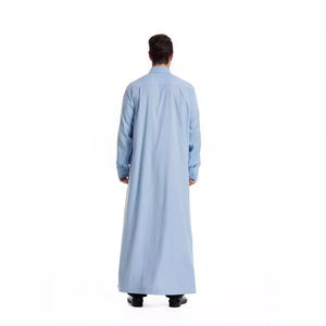 Men Muslim Clothing Custom Colors & Design Thawb Long Sleeve Robe Dubai Islamic Arabic Kaftan Omani Thobes <b>for</b> Online Sale - Product Image 4