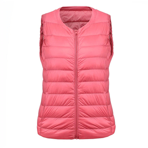 Femmes 4XL 5XL grande taille Ultra léger imperméable coton rempli hiver gilet chaud doublure veste Portable sans manches - Product Image 6