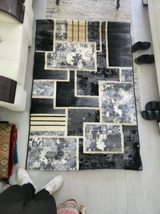 Tapis Adiva turc en polypropylène, tissé jacquard, à poils longs, fabriqué à la machine, à poils plats, rembourré, réversible, lavable, antidérapant, anti-taches - Product Image 3