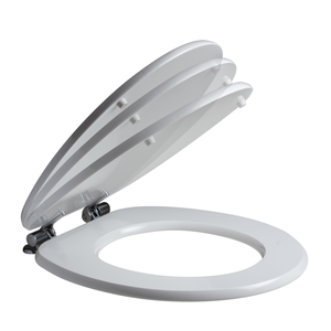 Abattant de toilette universel en MDF laqué blanc à fermeture douce - Product Image 3