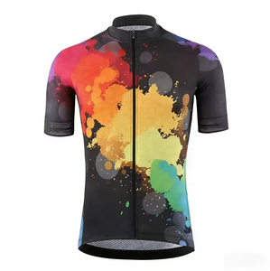 Maillot de cyclisme haute performance à logo personnalisé, impression par sublimation, évacuation de l'humidité, séchage rapide, pour cyclistes professionnels, événements de cyclisme sur route - Product Image 3
