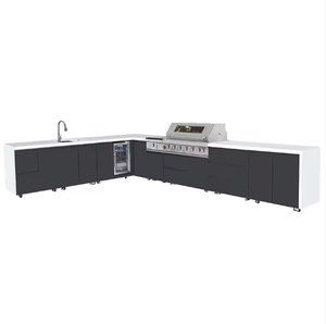 Cuisine complète Prima 2025 en vente flash avec îlot, armoires <span class=keywords><strong>de</strong></span> cuisine en acier inoxydable pour extérieur - Product Image 2