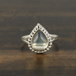 Anillo de plata esterlina 925 hecho a mano de ópalo etíope Natural, joyería de piedras preciosas de corte de pera chapada en plata Vintage para fiesta - Product Image 4